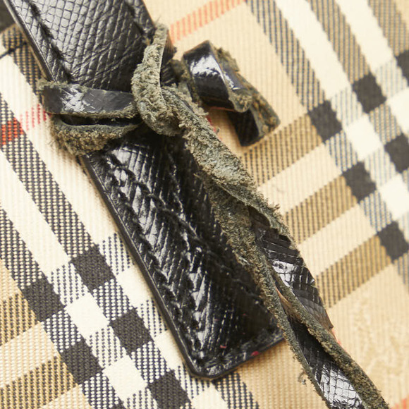 Burberry Nova Check Shadow Black Horse Handbag Beige - Picture 4 of 7